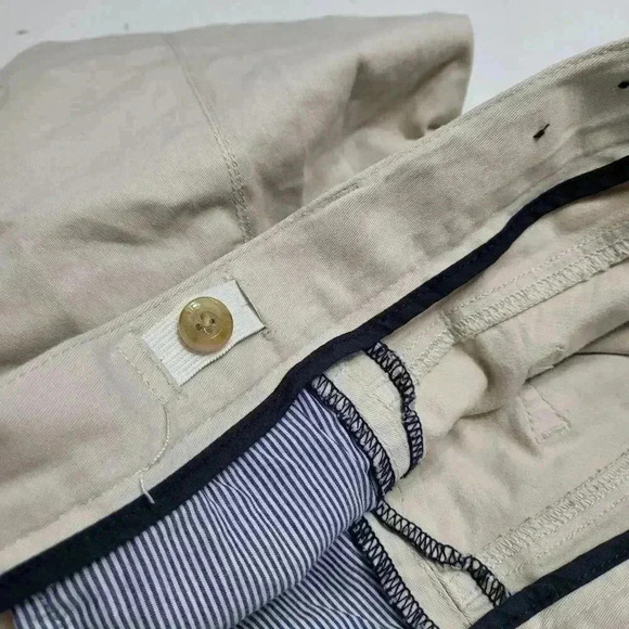 johnnie-O Women 100% Cotton West Coast Prep Beige Pants Size 14 - Picture 4 of 6